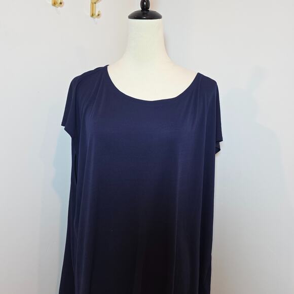 Eileen Fisher Womens Size XL Silk Stretchy Jersey Tunic Top Lagenlook Minimalist - Picture 3 of 8